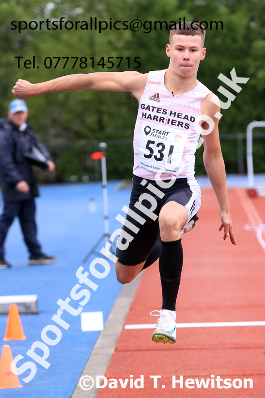 Triple Jumb, 2026 North Eastern Track and Field Champs, Shildon, County Durham. Photo: David T. Hewitson/Sports for All Pics